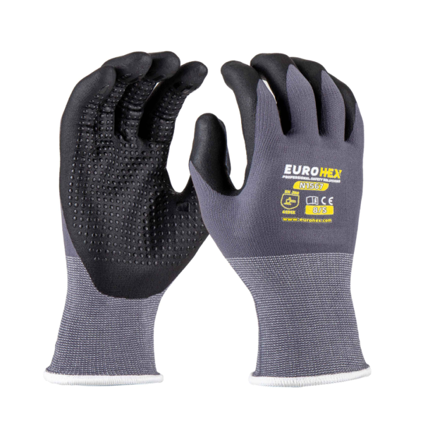 EuroHex H820DGP Rigger Working Gloves cow Split Leather